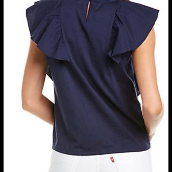 J Crew Ruffle Front Tee Top - Picture 2 of 4